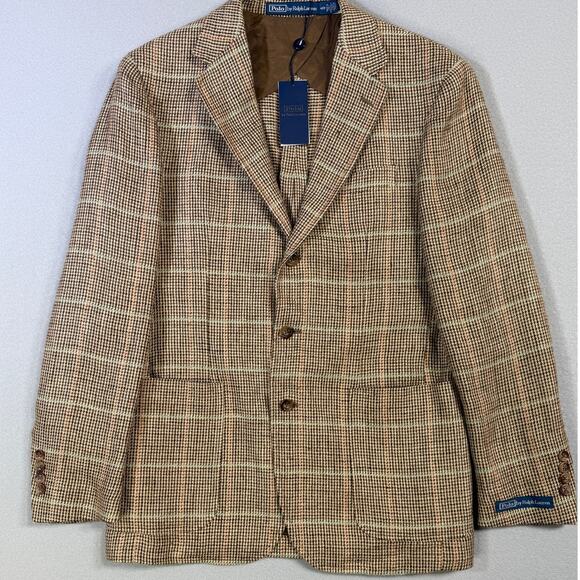 Polo Ralph Lauren Other - Polo Ralph Lauren Polo Soft Tailored Tick Weave Jacket Brown 40R $998
